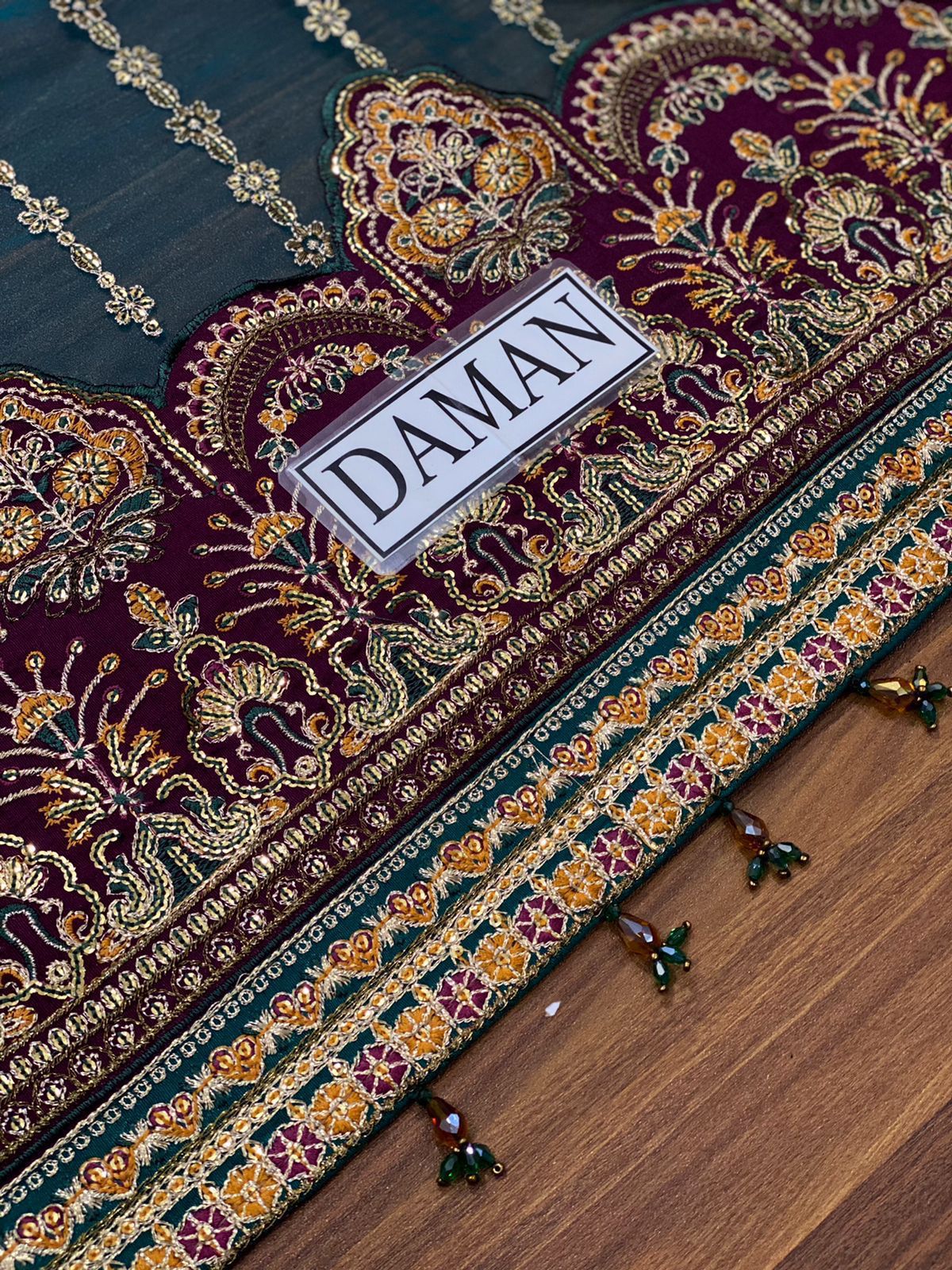 Baroque Chantalee Organza Suit – Luxury Unstitched Embroidered Collection