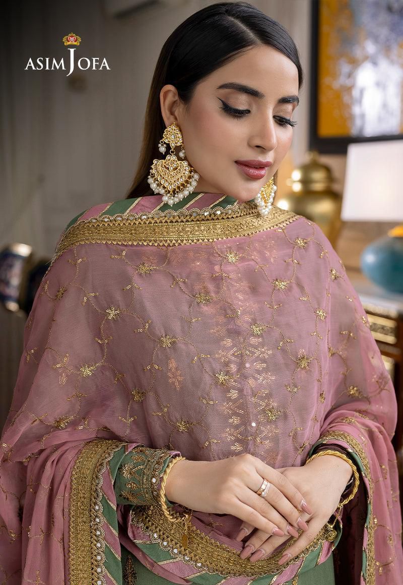 Asim Jofa Luxury Chiffon Embroidered Suit – Unstitched Collection