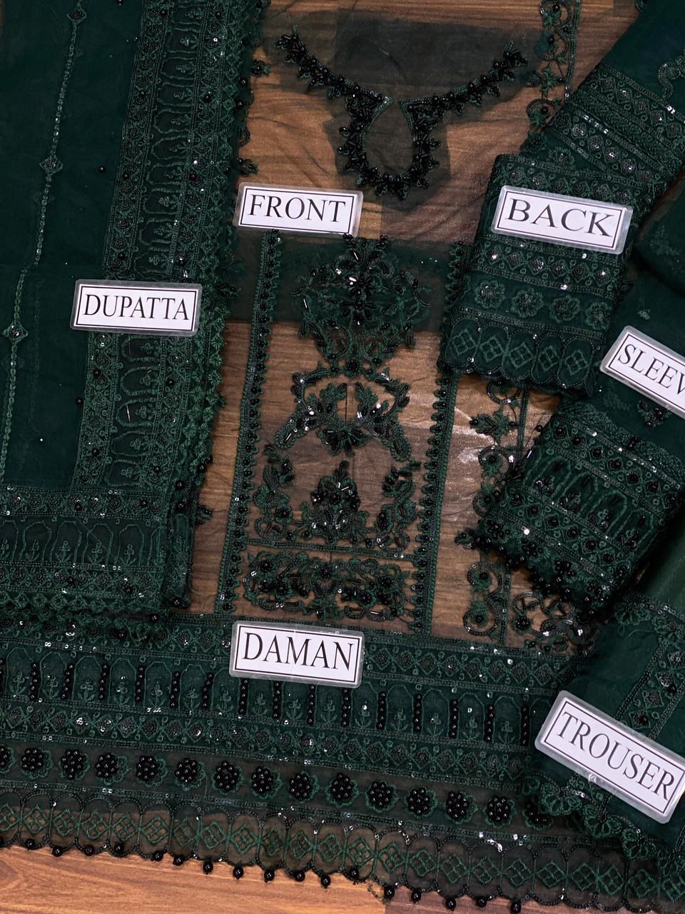 Mushq Wedding Edition – Luxury Net Suit (GREEN)