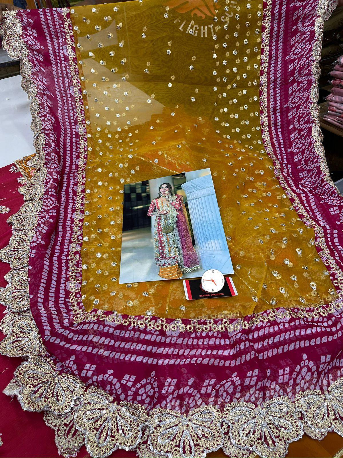 CRIMSON – Chiffon Unstitched Replica 3-Piece Suit