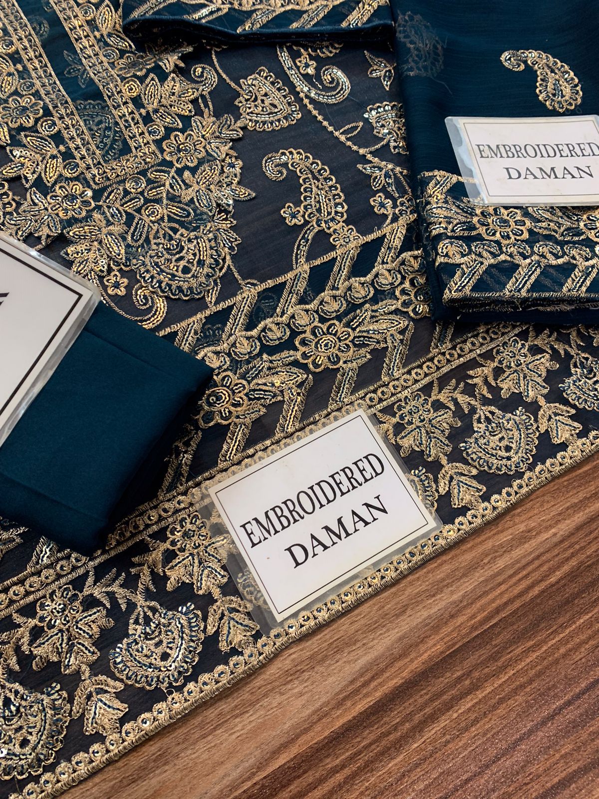 ASIM JOFA – Chiffon Unstitched 3-Piece Suit (BLUE)