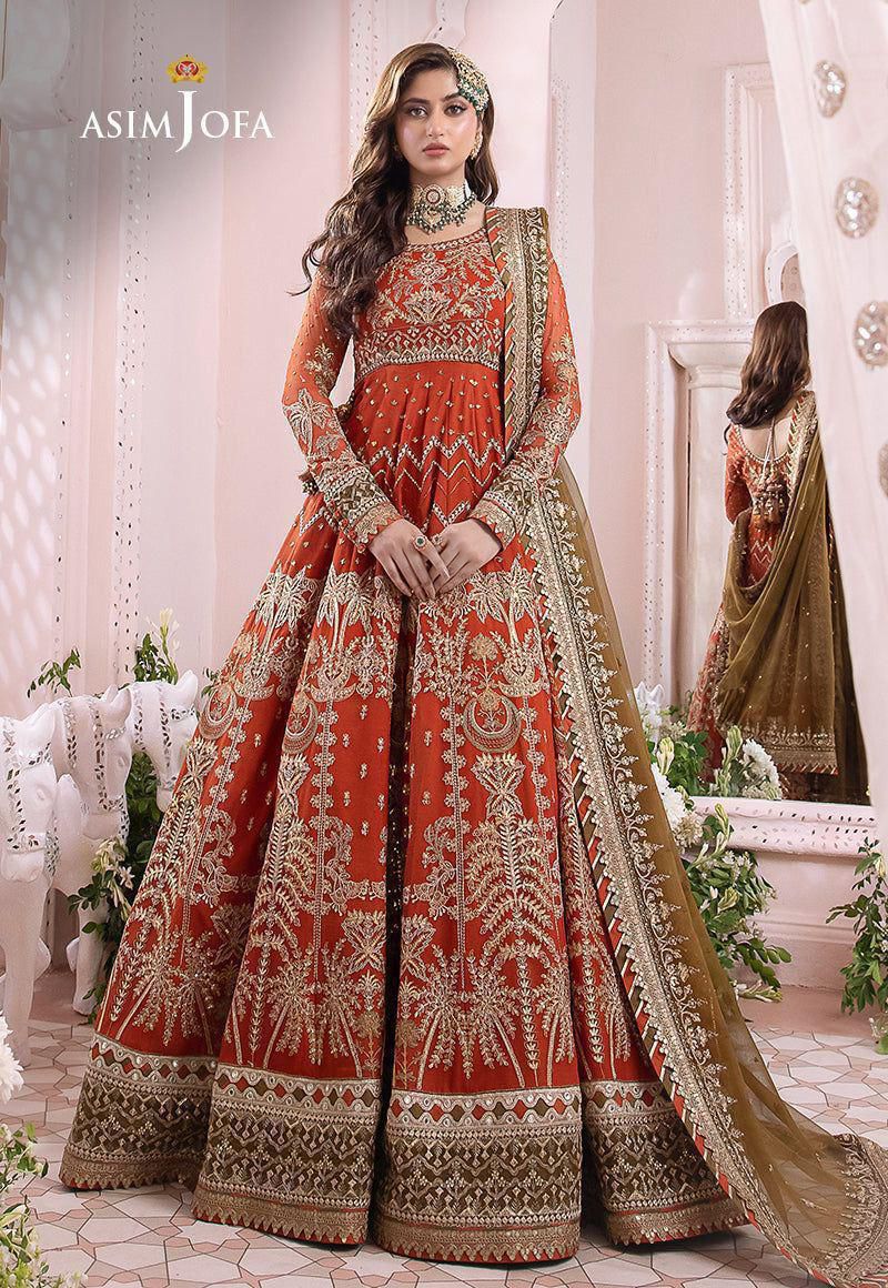 Asim Jofa - Chiffon Frock with Satin Silk Trouser