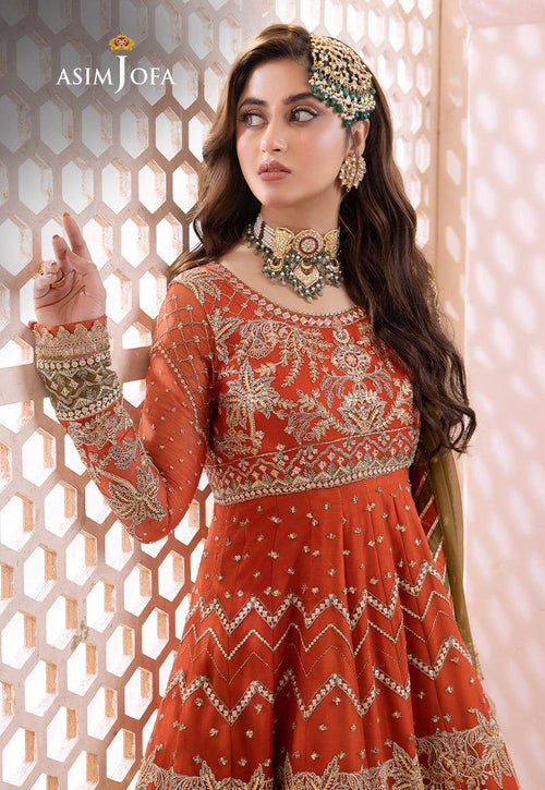 Asim Jofa - Chiffon Frock with Satin Silk Trouser