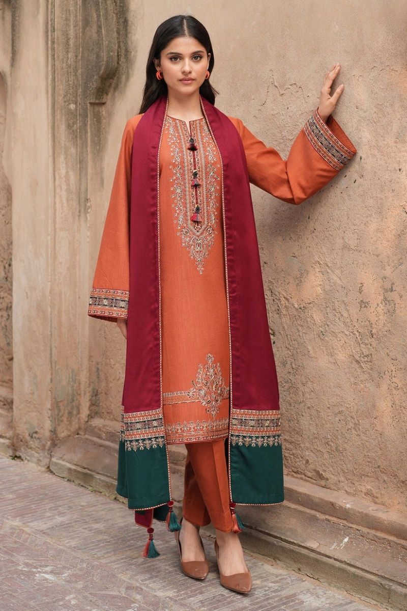 Dhanak 3 Piece Embroidered Suit (Article 31)