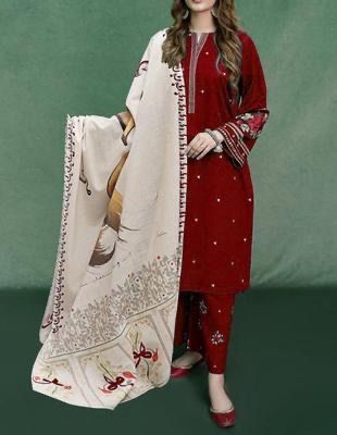 Dhanak 3 Piece Embroidered Suit (Article 39)