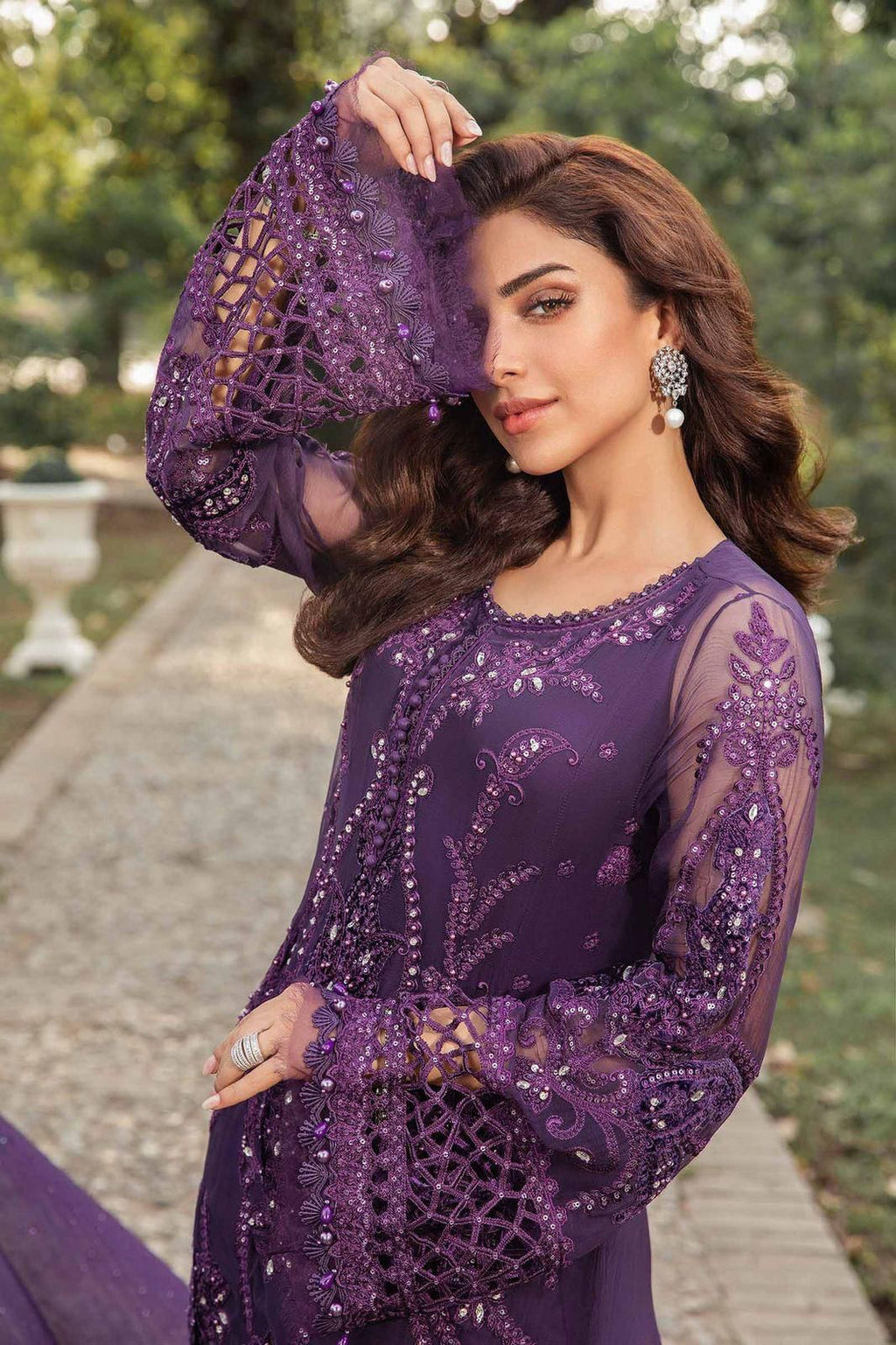 Maria B (Purple) Luxury Chiffon Embroidered Collection