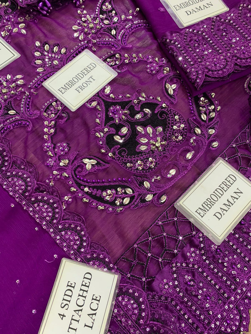 Maria B (Purple) Luxury Chiffon Embroidered Collection