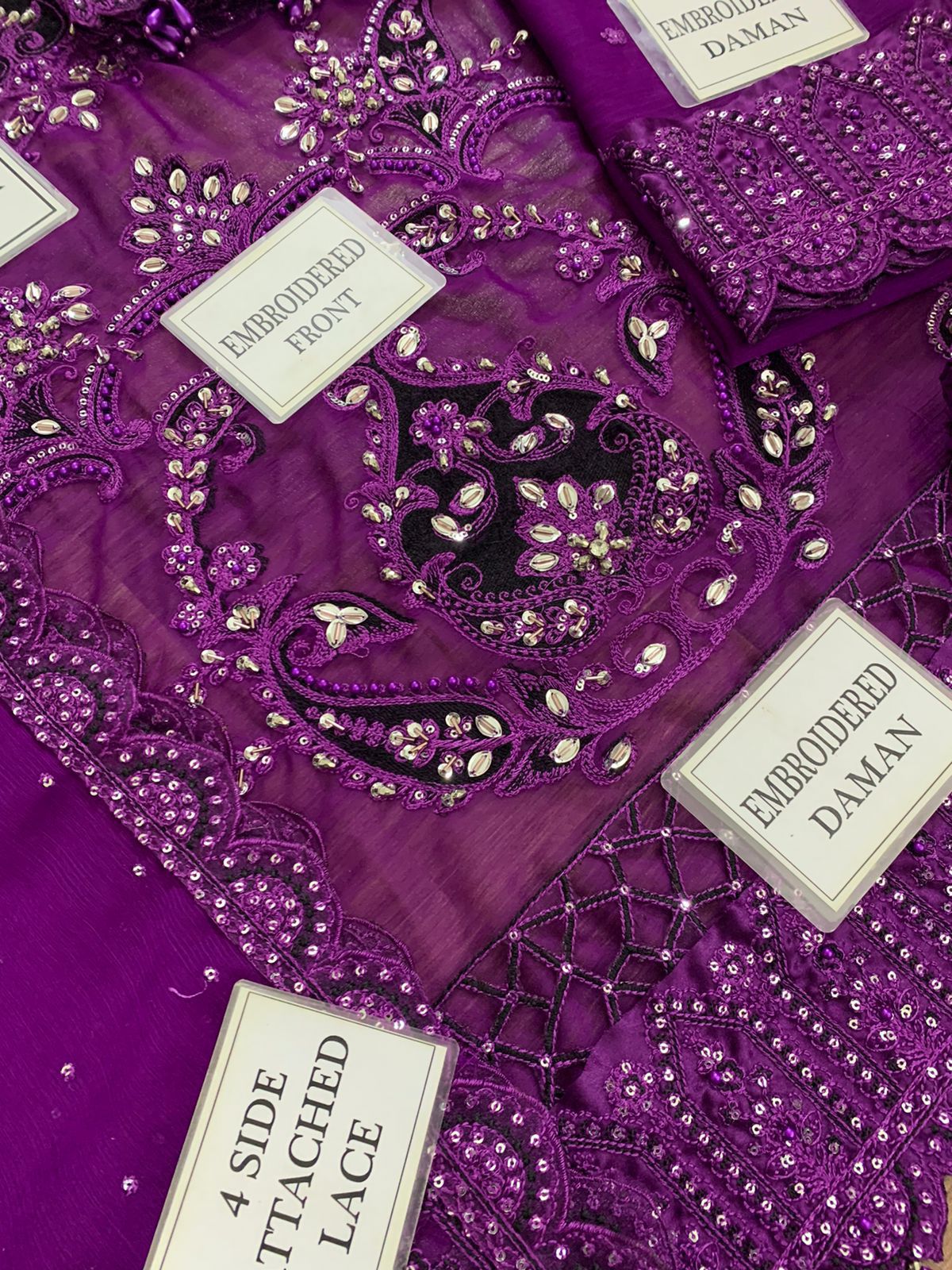 Maria B (Purple) Luxury Chiffon Embroidered Collection