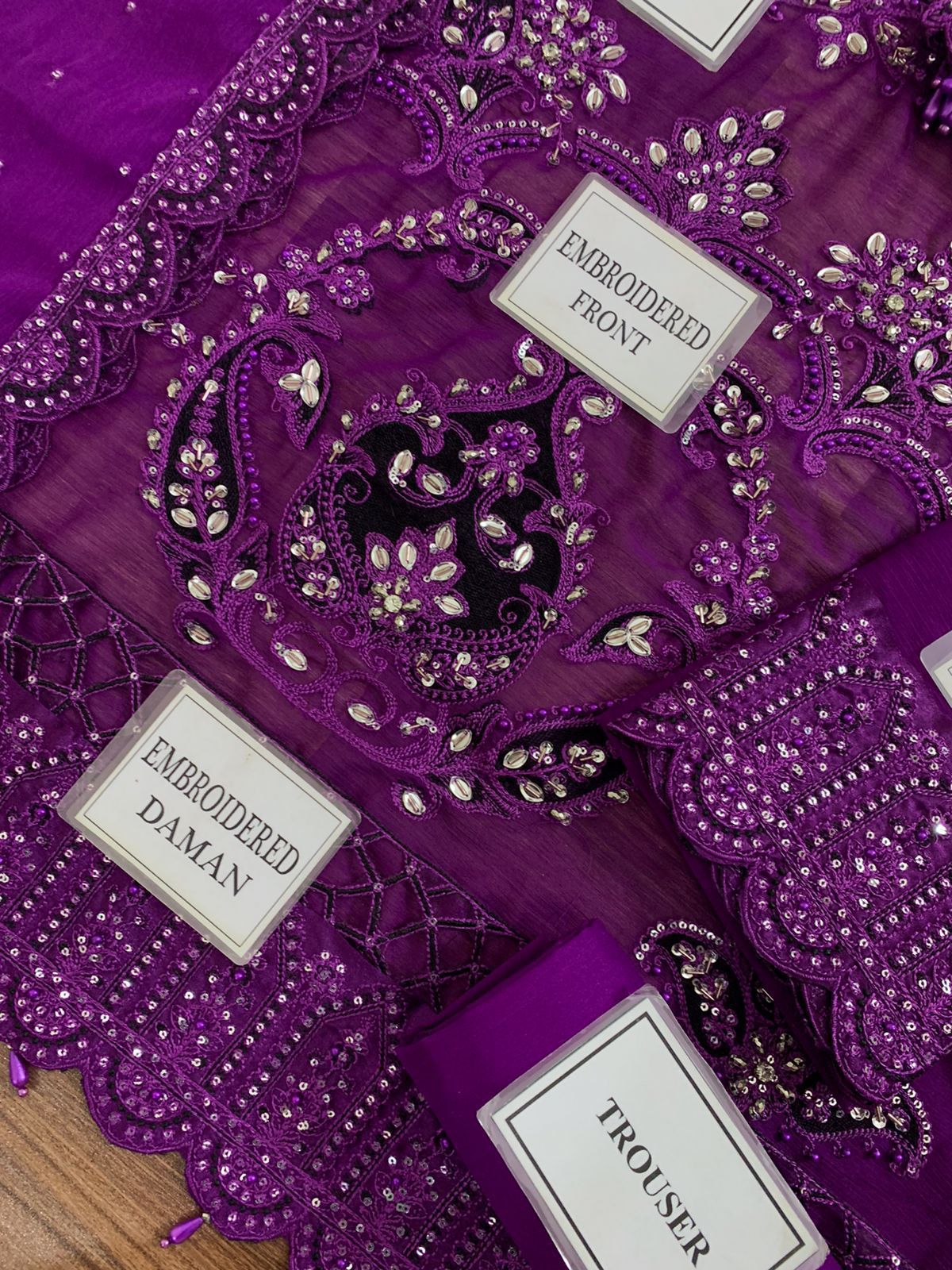 Maria B (Purple) Luxury Chiffon Embroidered Collection