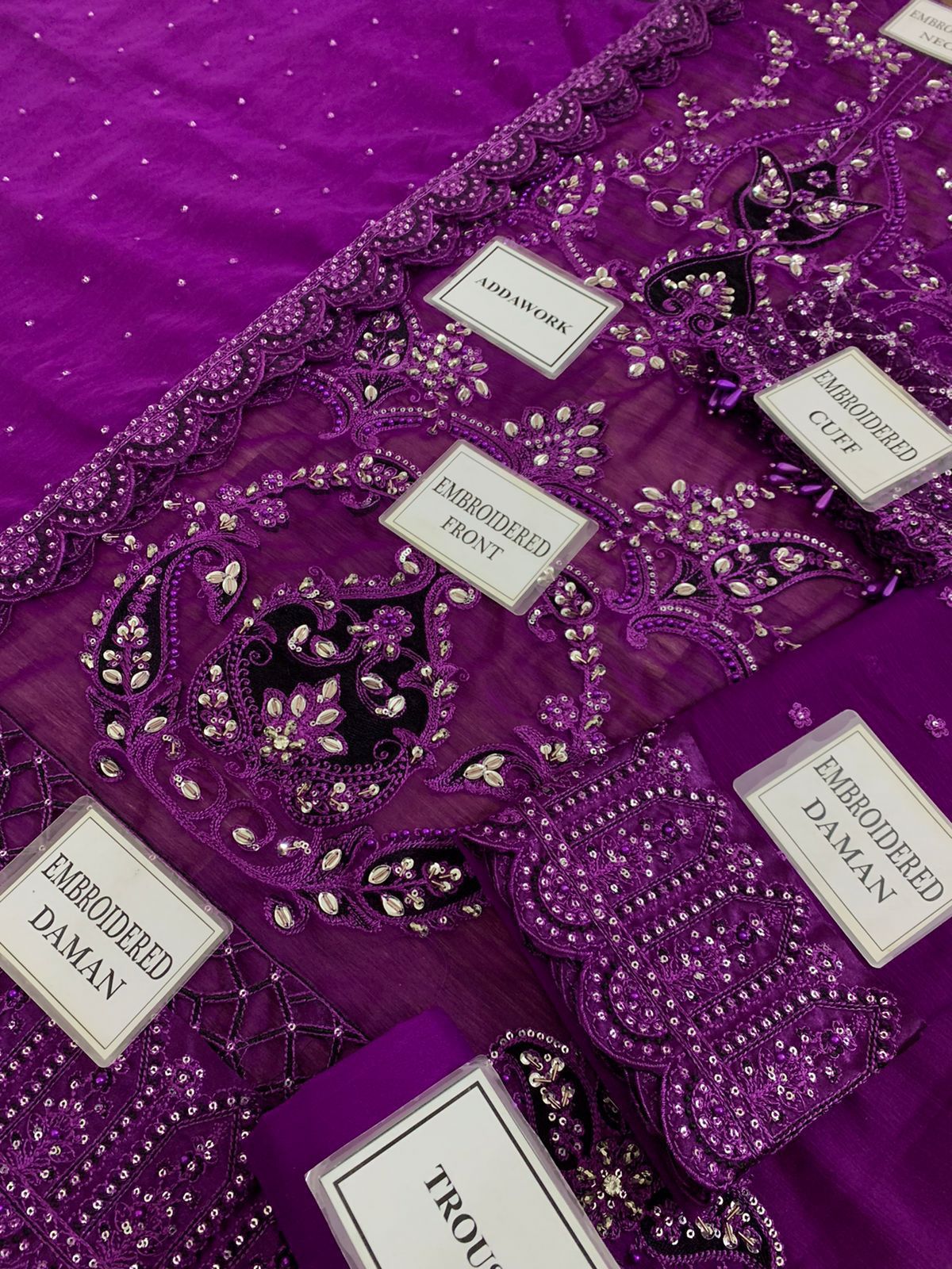 Maria B (Purple) Luxury Chiffon Embroidered Collection