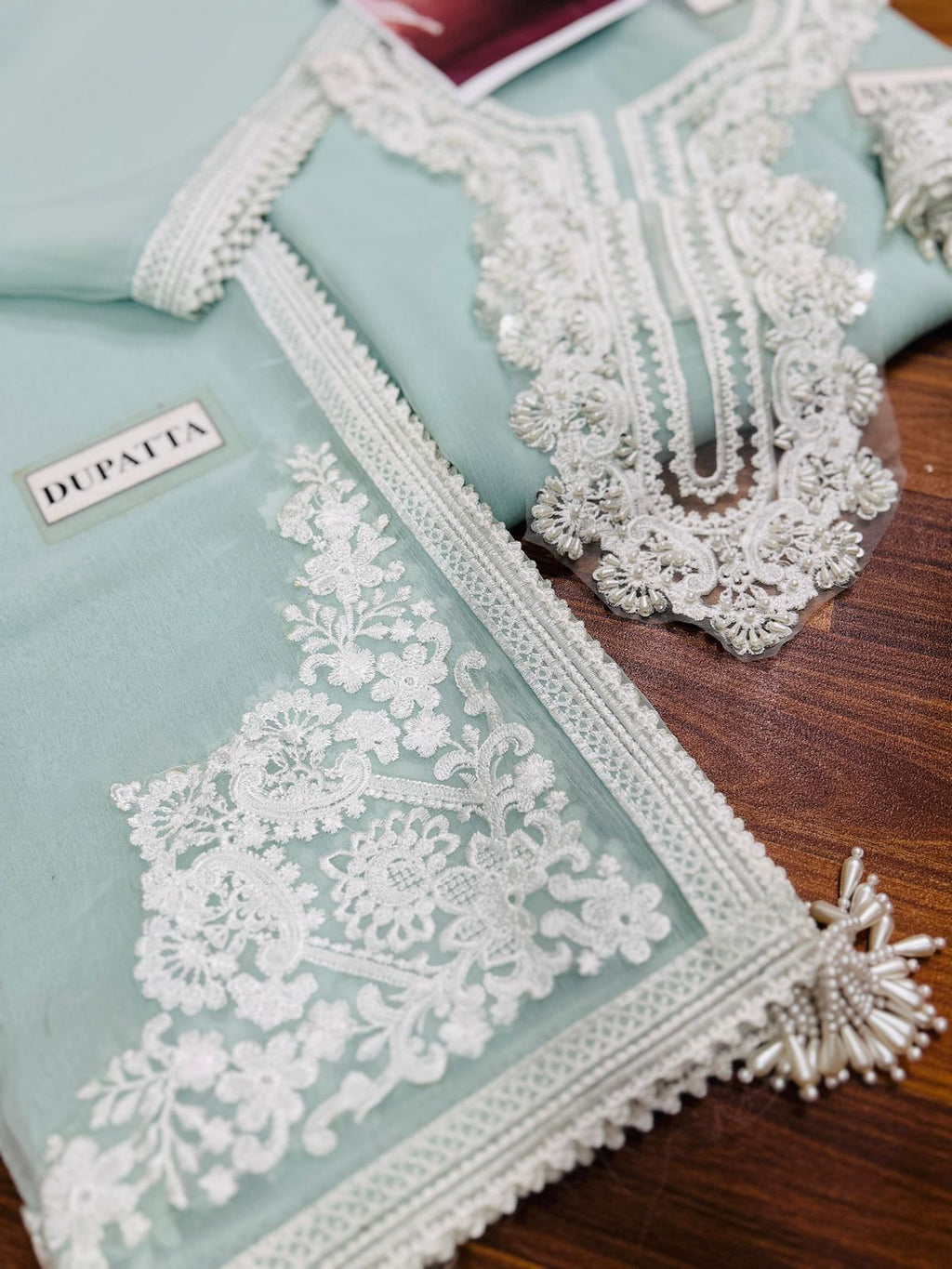 Baroque Luxury Chiffon Embroidered Collection (BLUE)