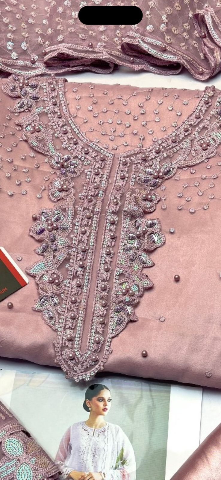 Baroque Organza 3-Piece Suit (Light Purple)