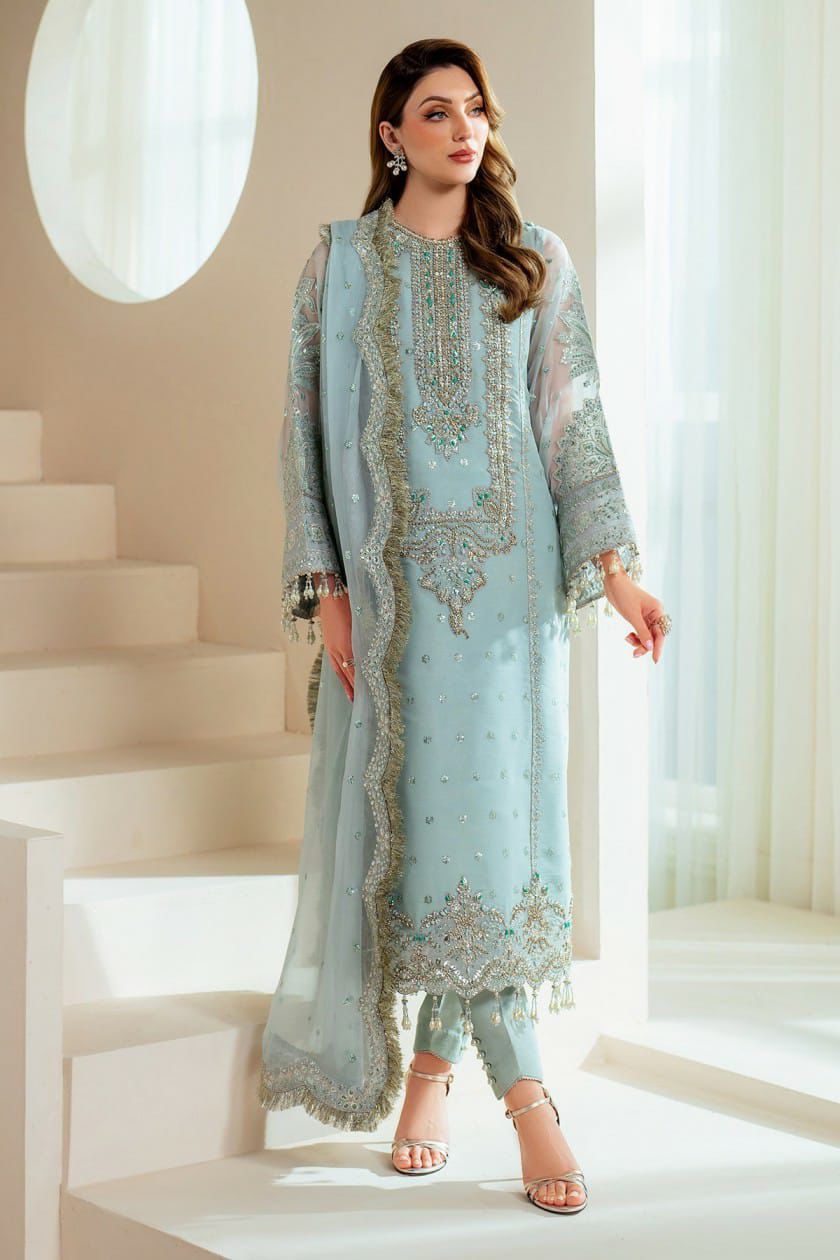 Alizeh Organza Unstitched 3-Piece Suit