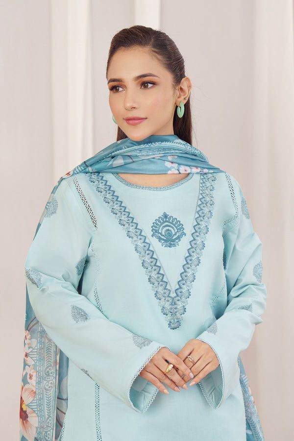 Dhanak 3 Piece Embroidered Suit (Article 28)