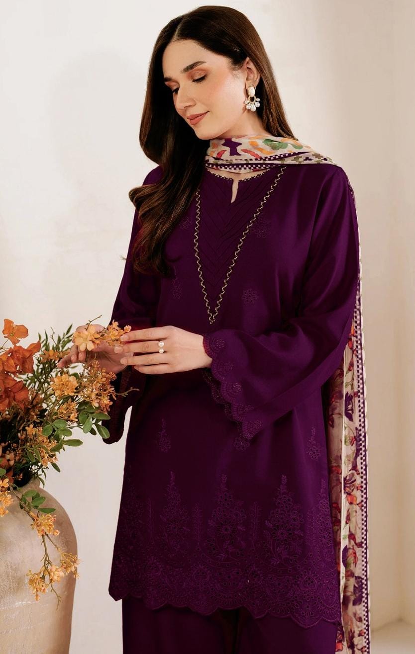 Dhanak 3 Piece Embroidered Suit (Article 29)