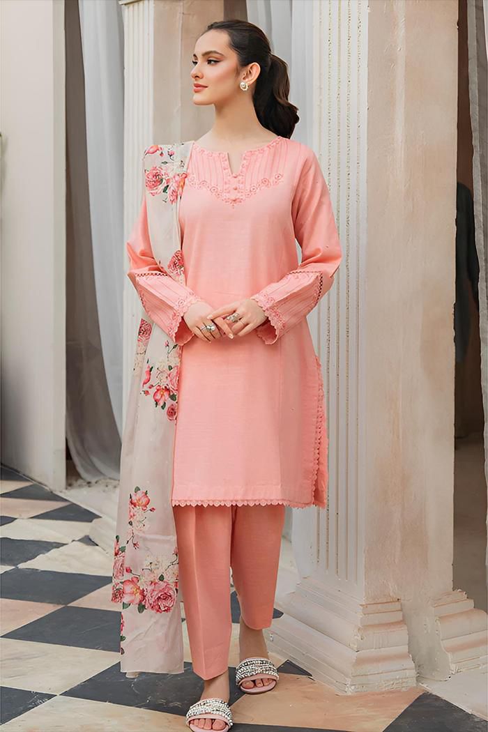 Dhanak 3-Piece Embroidered Suit