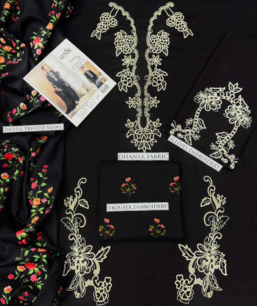 Dhanak 3-Piece Embroidered Suit (Article 46)