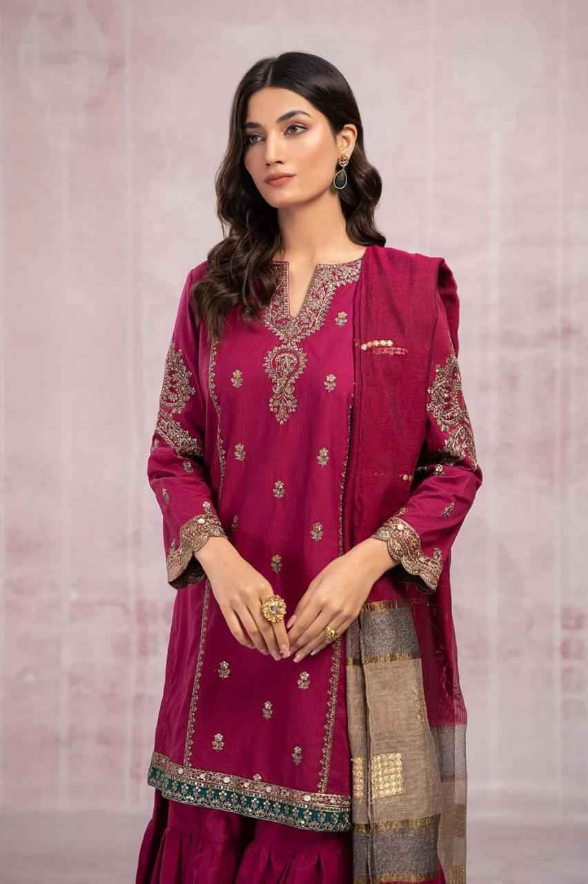 Dhanak 3-Piece Embroidered Suit (Article 47)