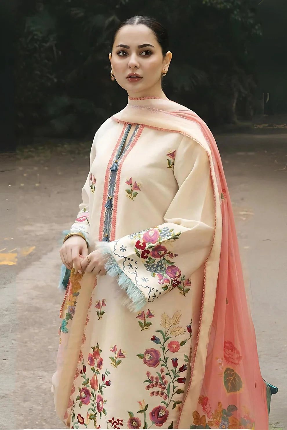 Dhanak 3-Piece Embroidered Suit (Article 52)