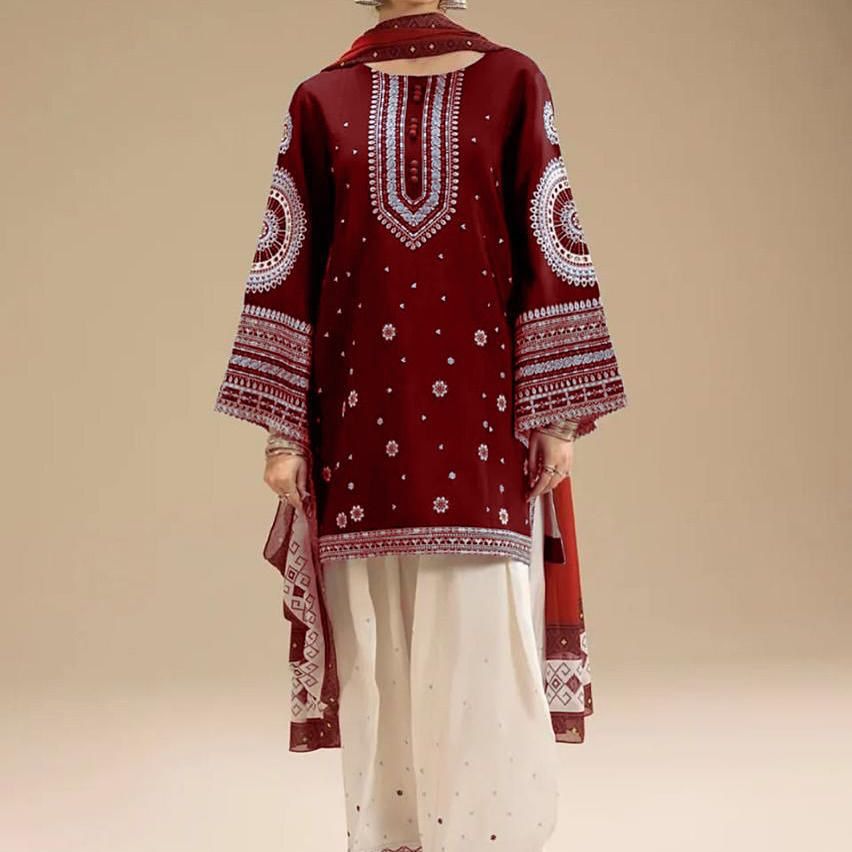 Dhanak 3-Piece Embroidered Suit (Article 53)
