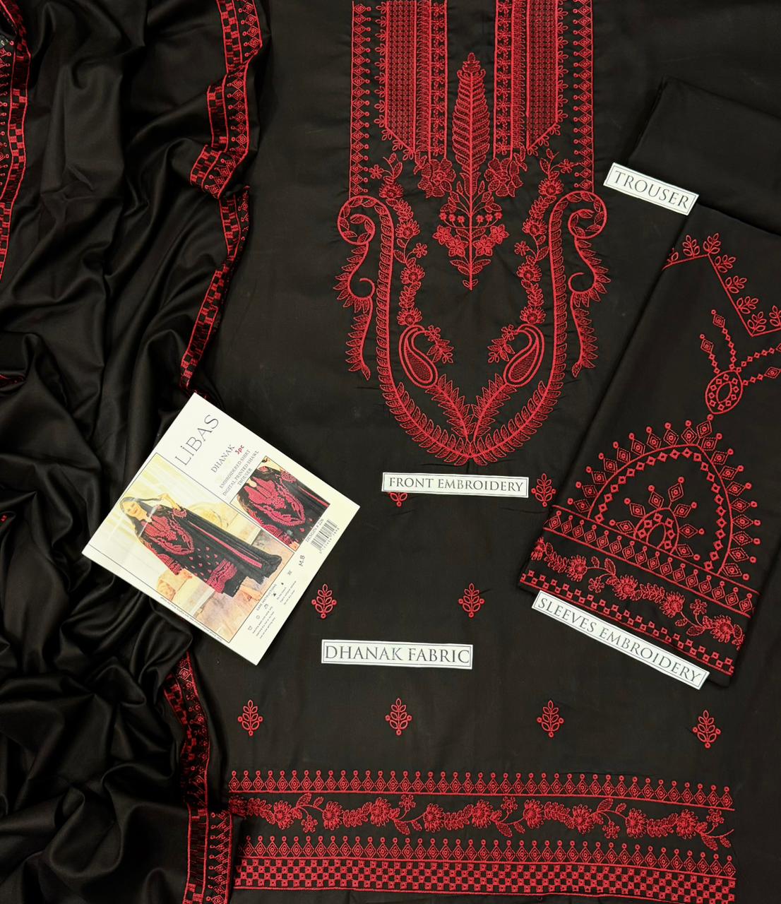 Dhanak 3-Piece Embroidered Suit (Article 54)