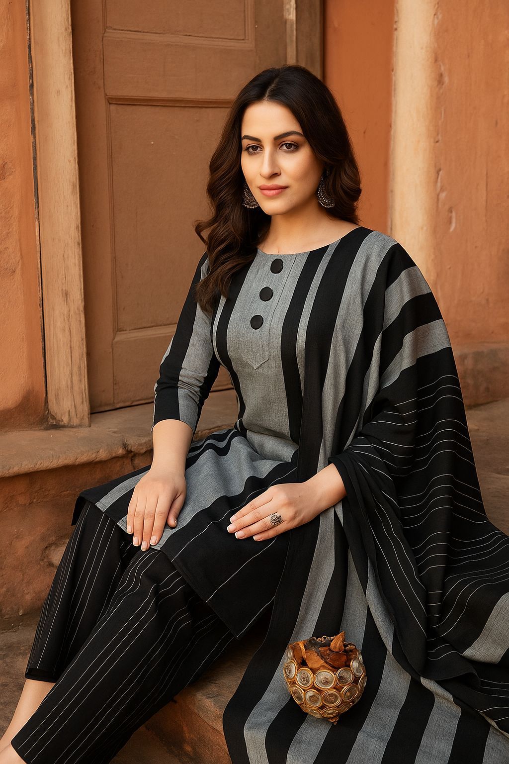 Winter Multani Khaddi Susi 3-Piece Suit