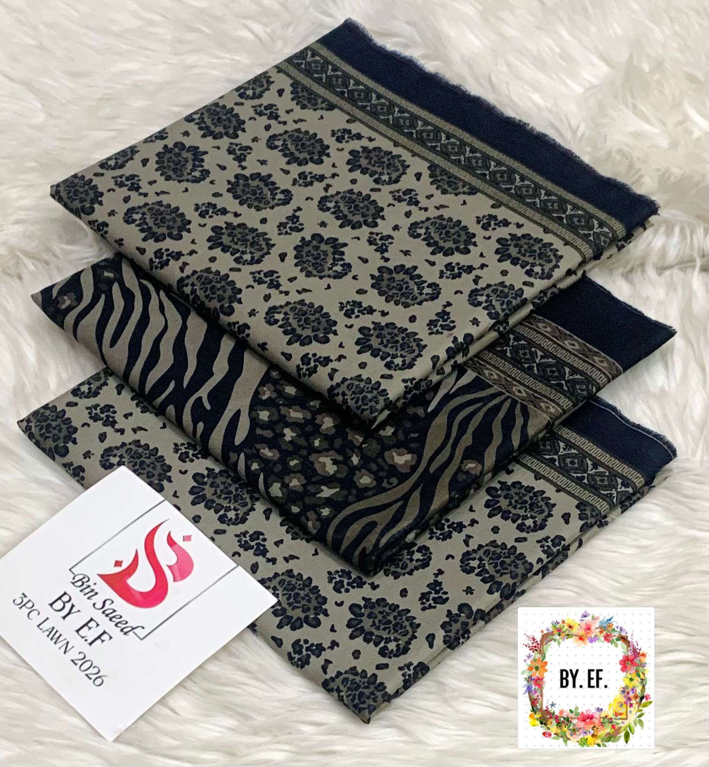 Bin Saeed Printed Lawn 3pc