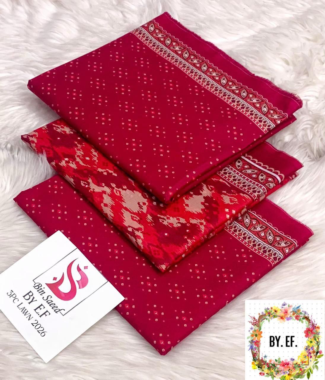 Bin Saeed Printed Lawn 3pc