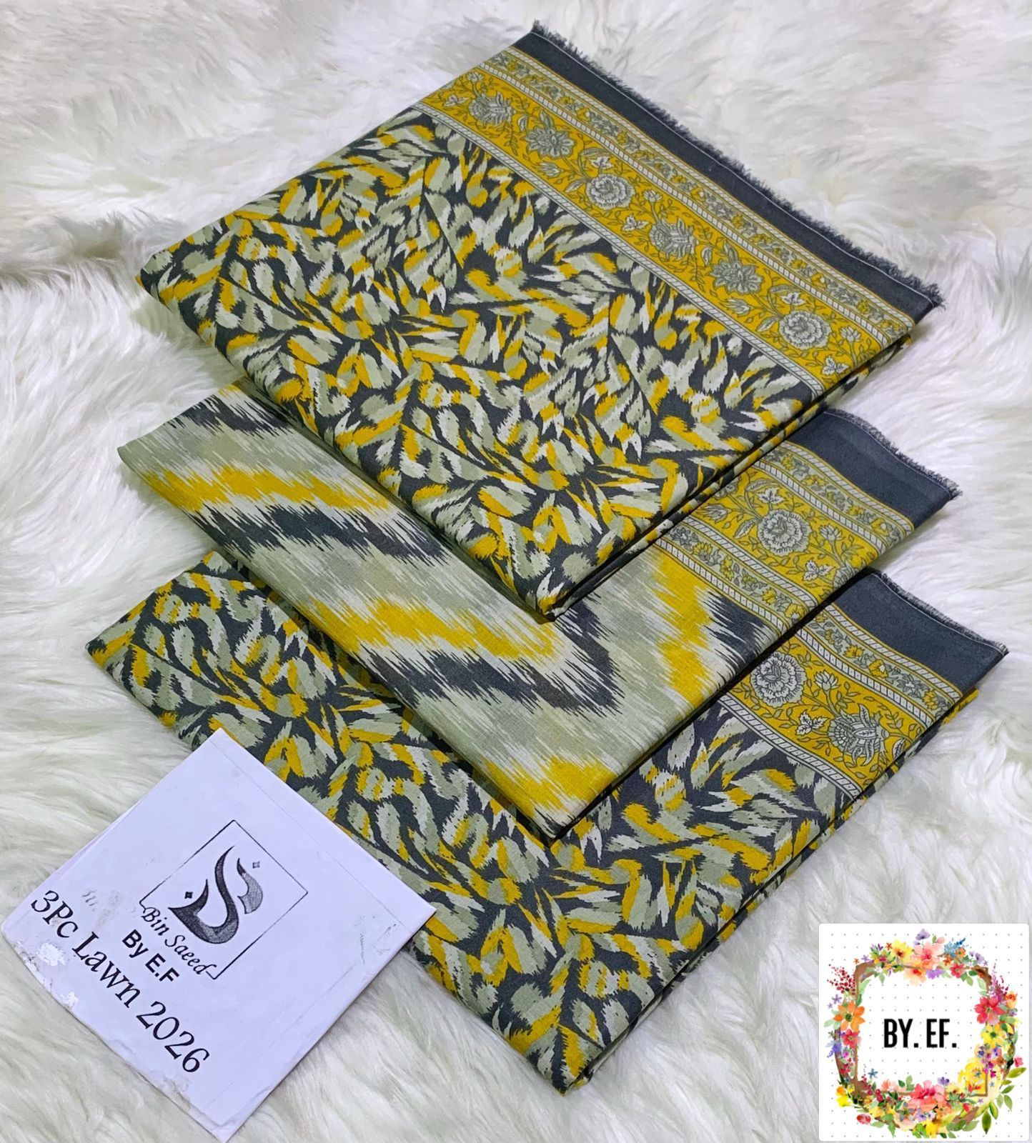 Bin Saeed Printed Lawn 3pc