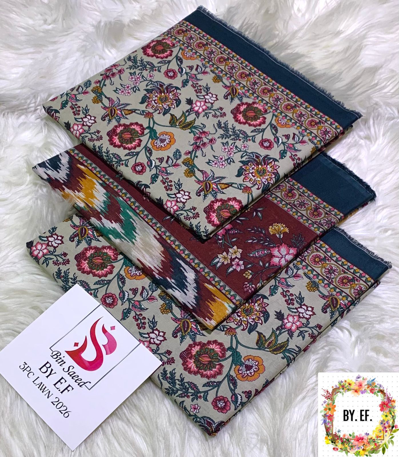 Bin Saeed Printed Lawn 3pc