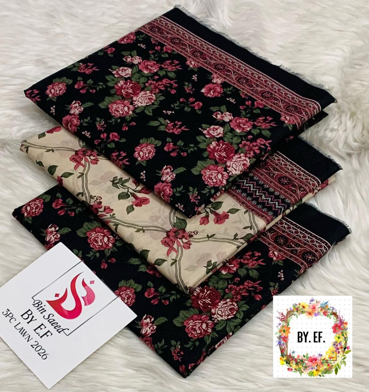 Bin Saeed Printed Lawn 3pc