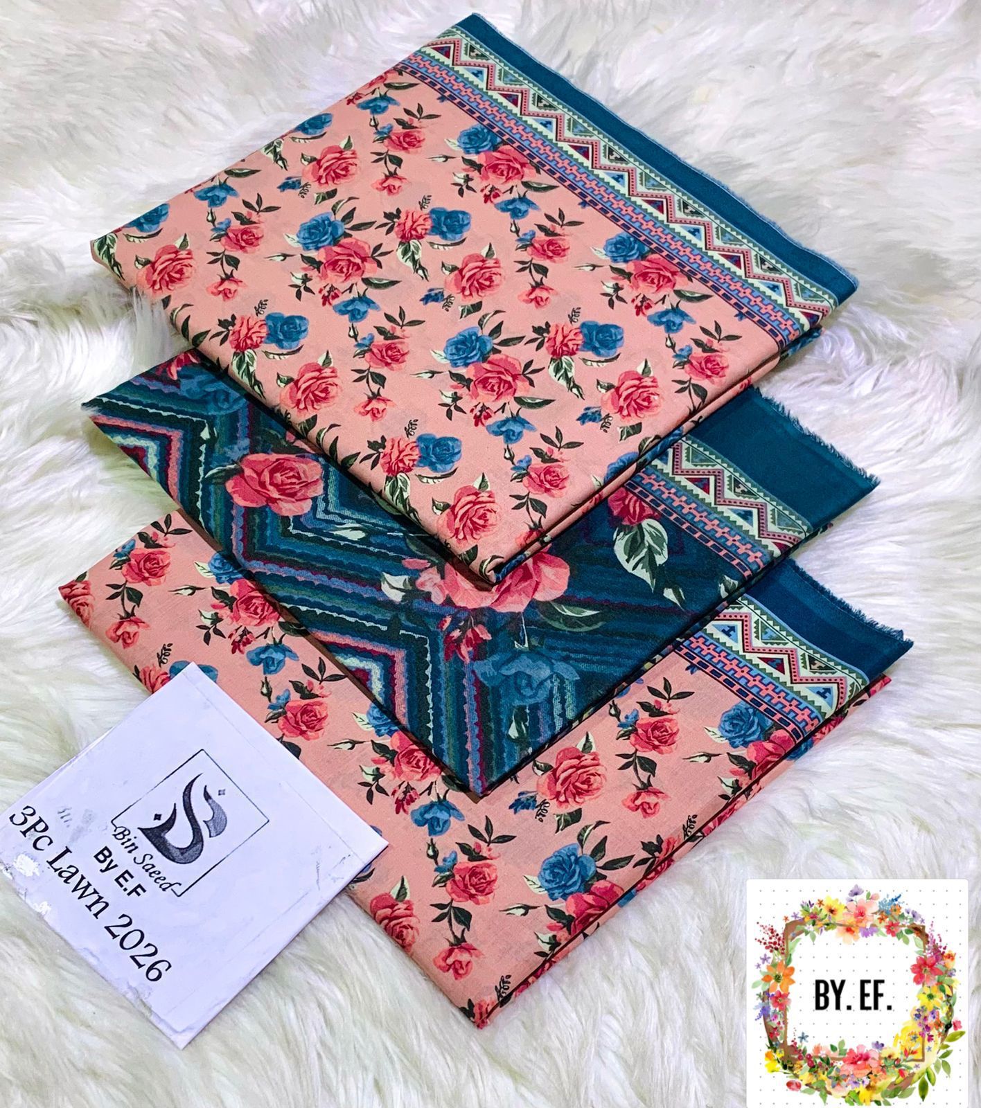 Bin Saeed Printed Lawn 3pc