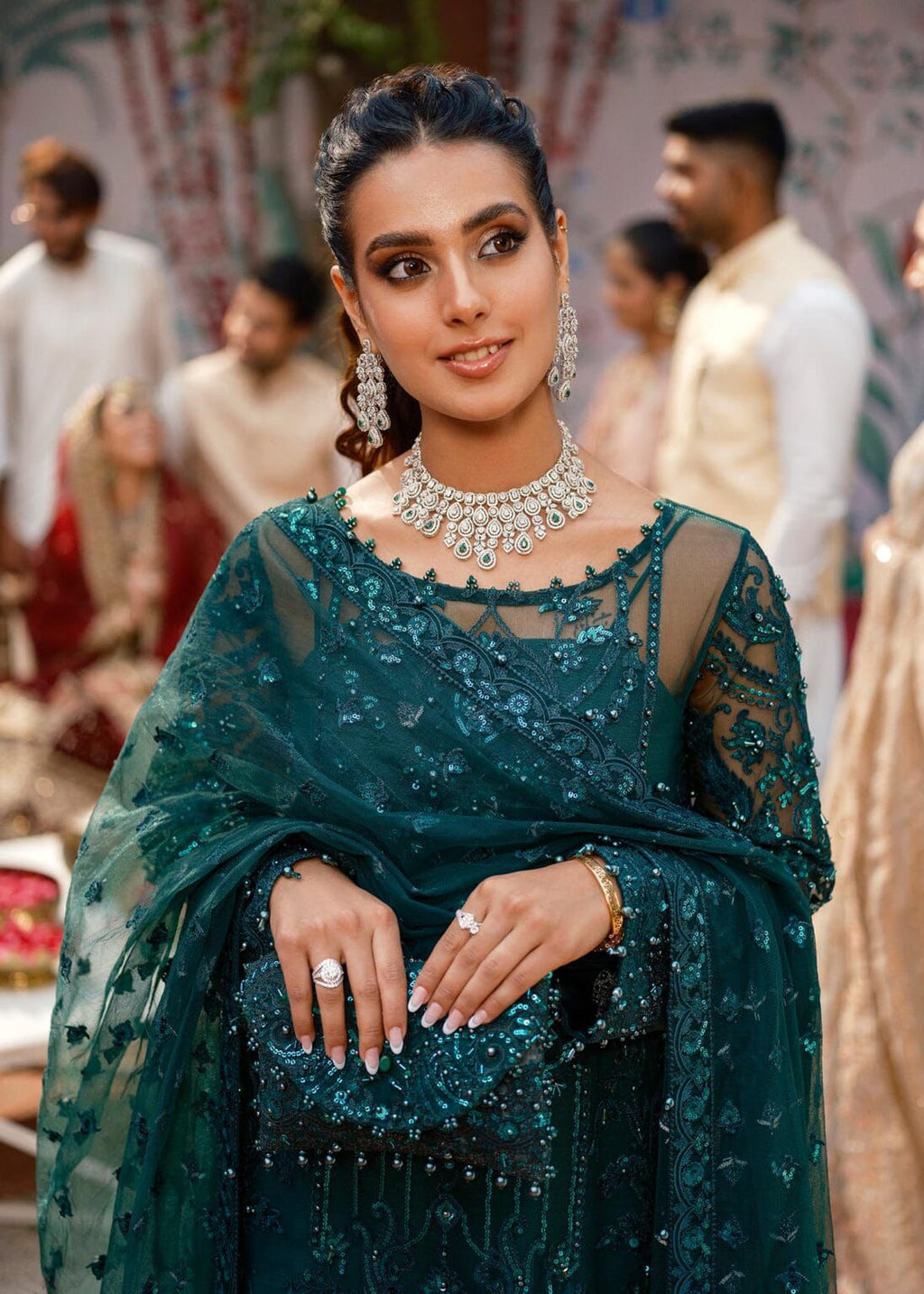 KANWAL MALIK | Luxury Embroidered Organza 3-Piece Suit